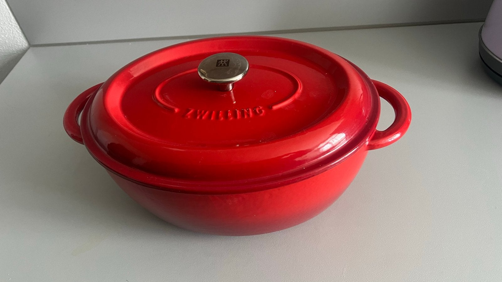 Zwilling Gietijzeren Braadpan - Rood, Ophalen, Zo goed als nieuw, Zwilling, Geschikt voor inductie