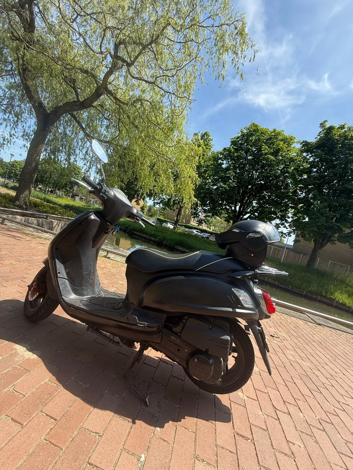 Sym Fiddle 125cc scooter zonder uitlaat, Ophalen, Gebruikt, Benzine
