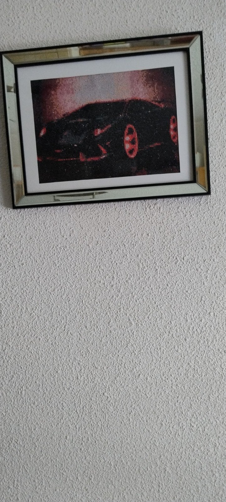 Diamond Painting Sportwagen in Spiegel Lijst, Ophalen, Minder dan 50 cm, Overige typen, Zo goed als nieuw