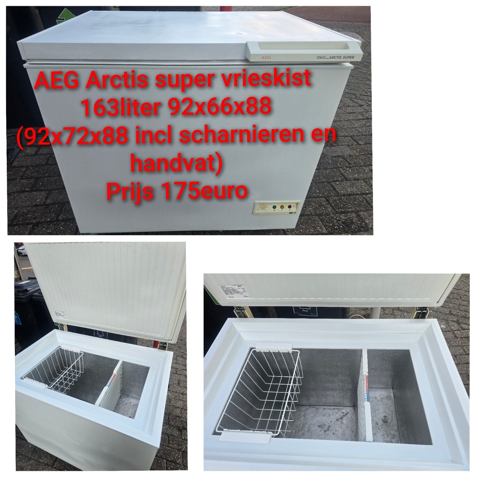 AEG diepvrieskist, Witgoed en Apparatuur, Ophalen, 90 cm of meer, 85 tot 120 cm