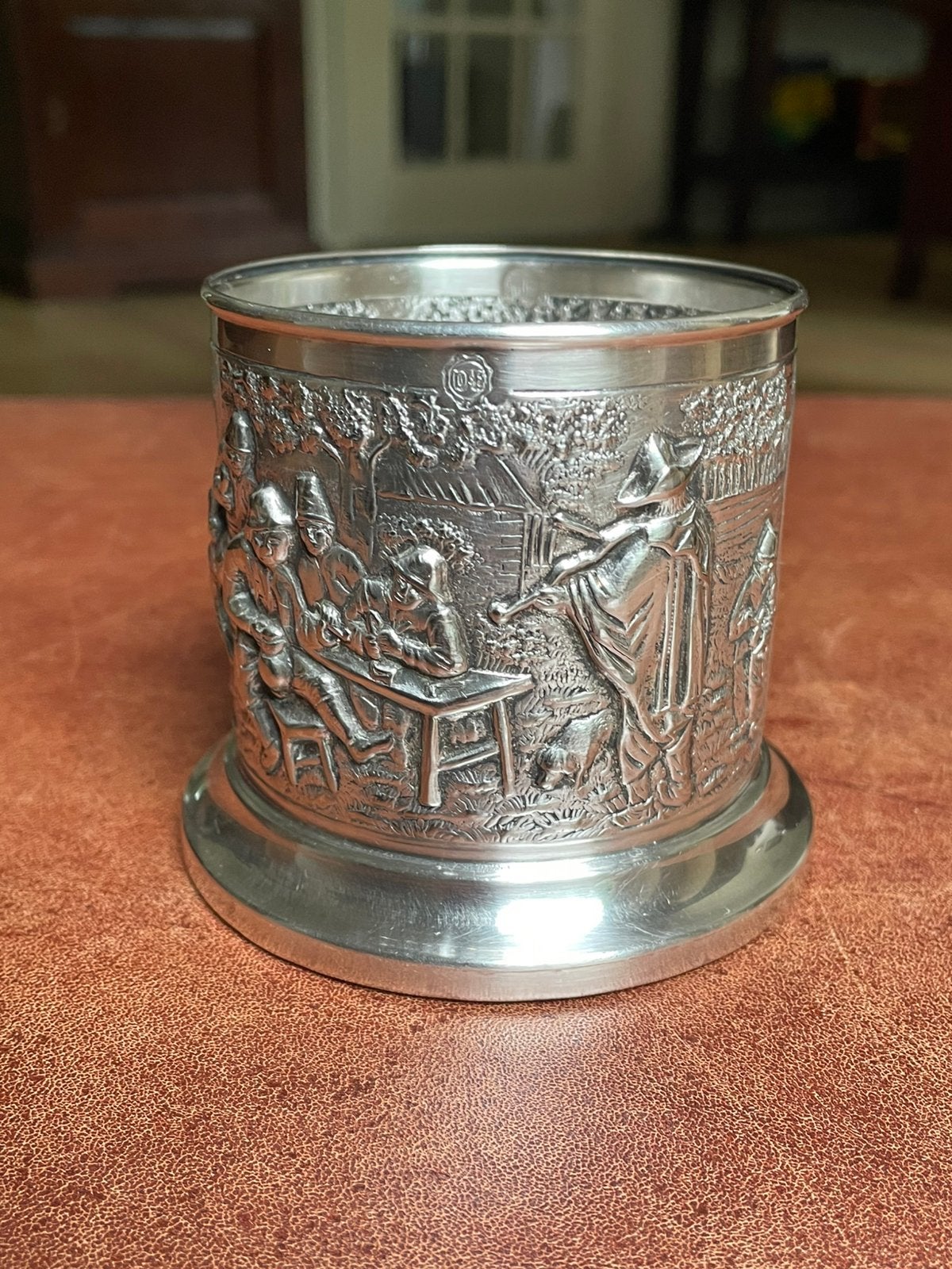 Lepelvaasje Douwe Egberts / Herbert Hooijkaas, Ophalen of Verzenden, Zilver