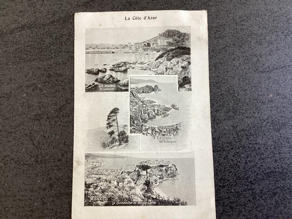 Monaco.  La Còte d’ Azur, Verzenden, Voor 1920, Gelopen, Frankrijk
