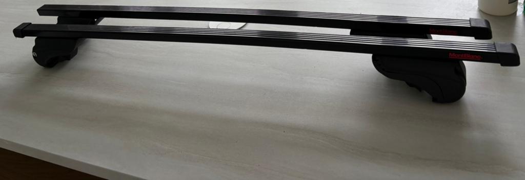 Mont Blanc aluminium dakdragers met slot, Auto diversen, Dakdragers, Zo goed als nieuw, Ophalen