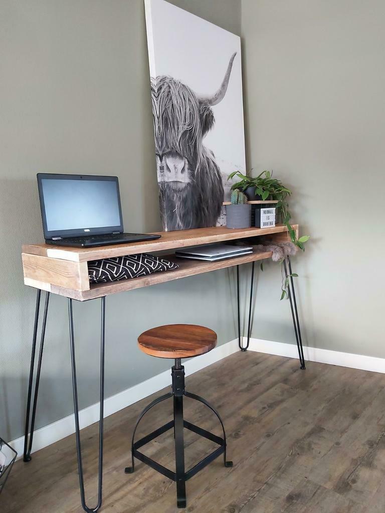 Industriële sidetable, Huis en Inrichting, Nieuw, 150 tot 200 cm, Ophalen, Overige houtsoorten