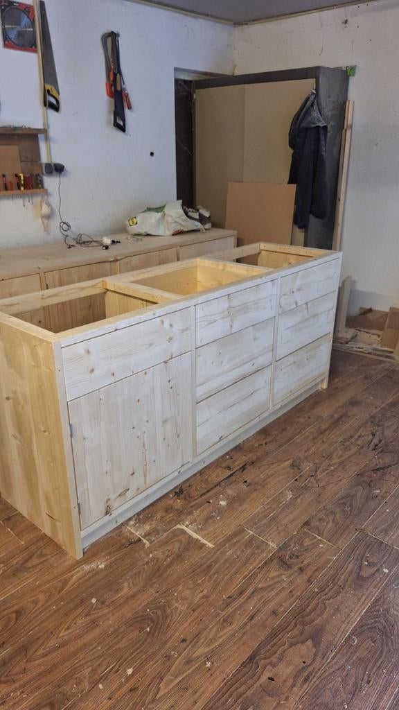 Keukenblok van terug gedroogd en geschaafd hout, Ophalen of Verzenden, Nieuw
