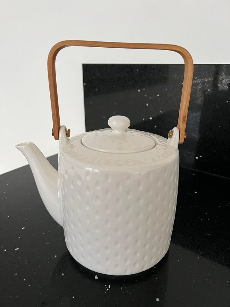Nieuw Theepot met bamboe, Overige typen, Nieuw, Ophalen of Verzenden, Glas