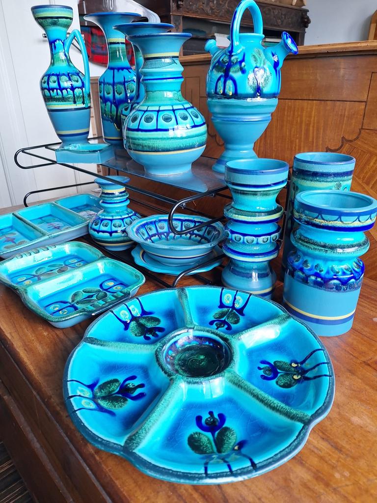 Flora Holland Keramiek Collectie - Blauw Vintage Design, Antiek en Kunst, Ophalen