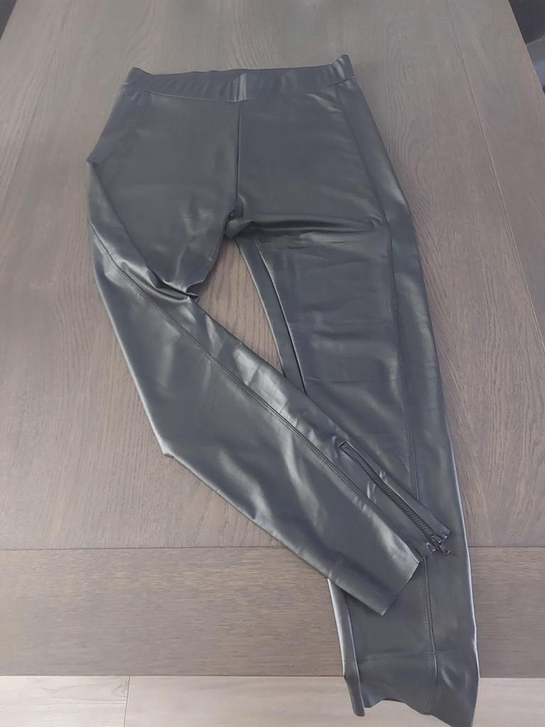 Leerlook legging, Kleding | Dames, Ophalen of Verzenden, Zo goed als nieuw, Zwart, Legging