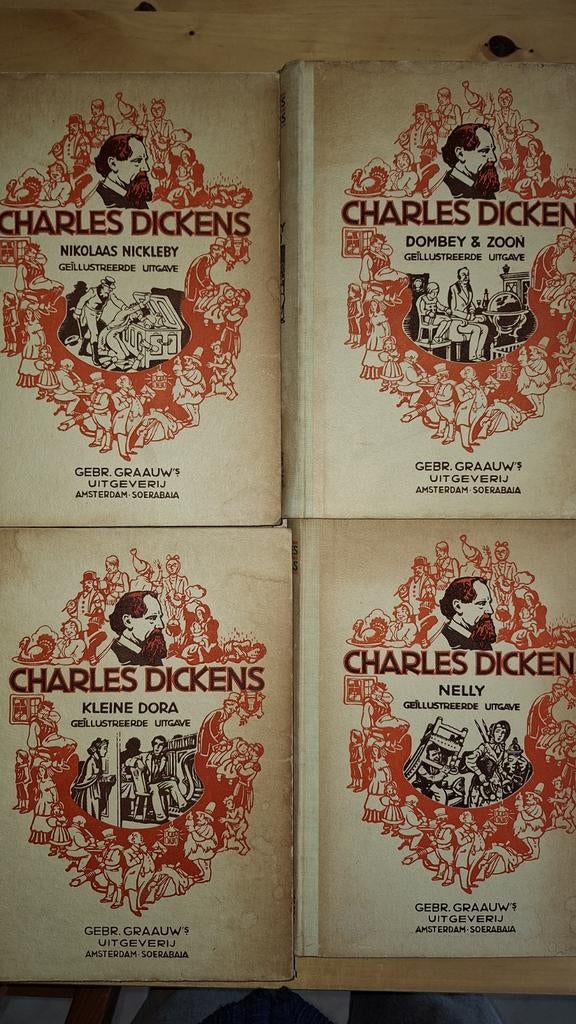 Charles Dickens - Geïllustreerde Uitgave - 4 Boeken, Ophalen of Verzenden, Gelezen, Charles Dickens, Nederland