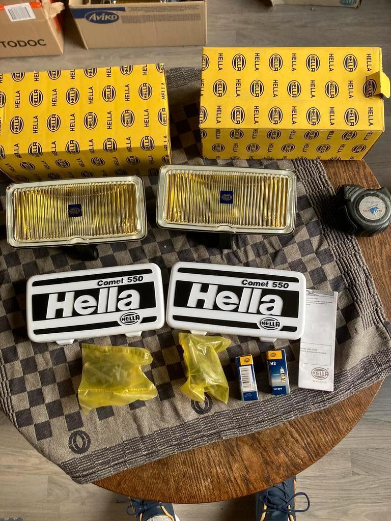 Oldtimer 2 Hella Mistlampen met covers type comet 550, Ophalen of Verzenden, Nieuw