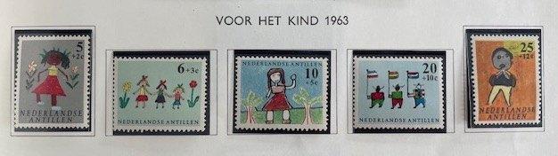 1963 Kindertekeningen 5x, Ophalen of Verzenden, Postfris