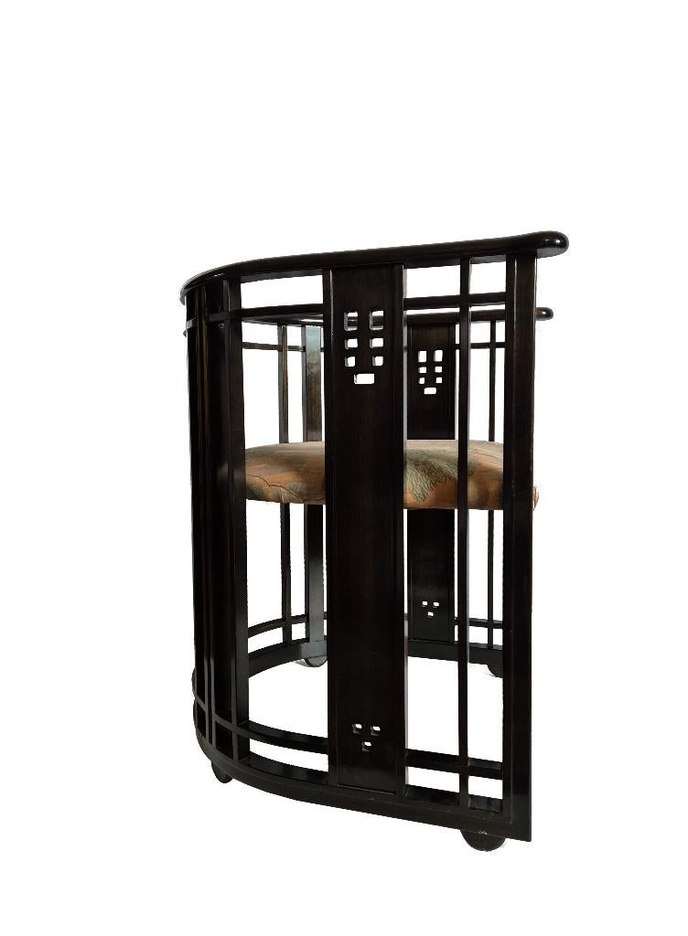 Schitterende Giorgetti Umberto Asnago design fauteuil stoel, Huis en Inrichting, Fauteuils, Gebruikt, Hout, Stof, 50 tot 75 cm