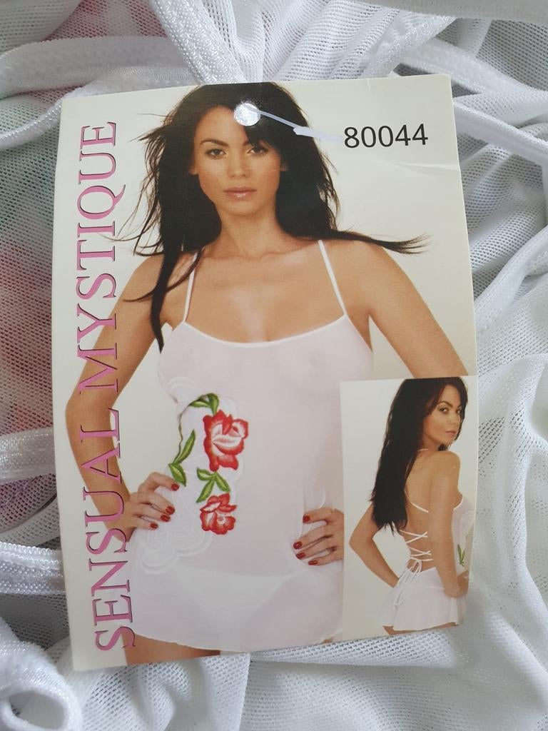 Sexy wit lingeriesetje - Maat L, Kleding | Dames, Ondergoed en Lingerie, Setje, Wit, Verzenden