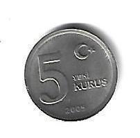 turkye 5 kurus 2005 km 1165 UNC, Verzenden, Midden-Oosten, Losse munt