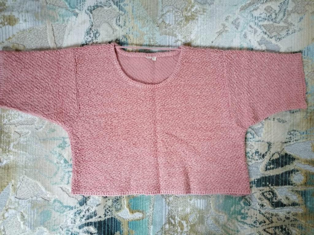 Roze trui, truitje met korte mouwen, M, zgan, Ophalen of Verzenden, Zo goed als nieuw, Maat 38/40 (M), Roze