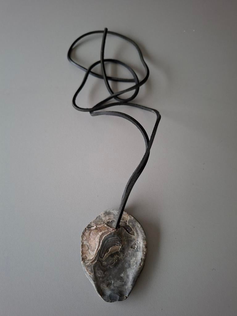 Lederen Koort met Oester, Ophalen of Verzenden, Bruin, Overige materialen