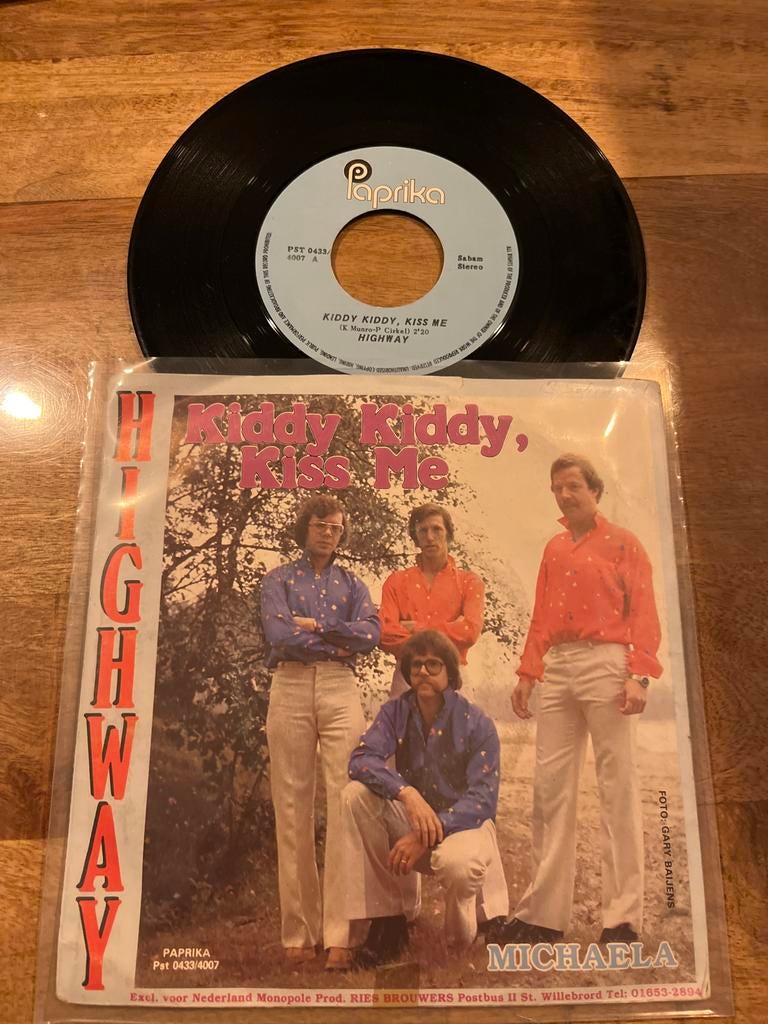 Highway - Kiddy Kiddy, Kiss Me - Single, Gebruikt, 7 inch, Single, Ophalen of Verzenden