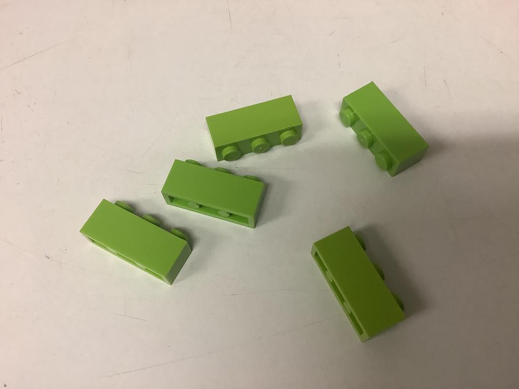 Lego steen 1x3 lemon groen, Ophalen of Verzenden, Gebruikt, Losse stenen, Lego