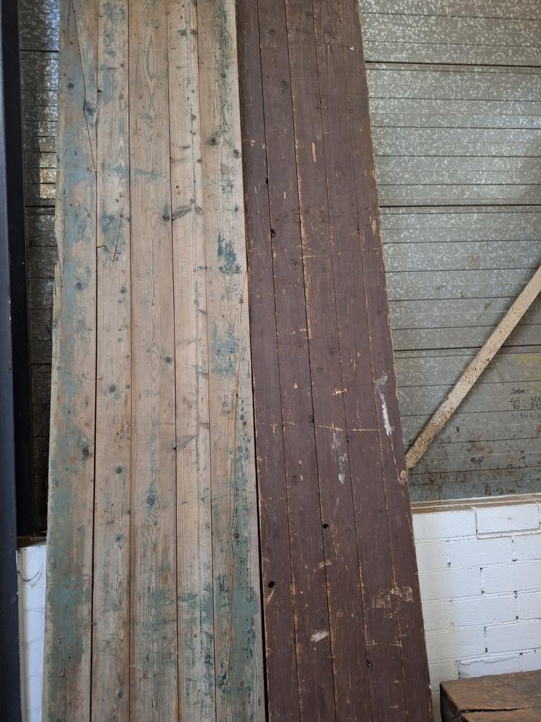 Sloophout  planken schotten lambrisering  wandbekleding, Ophalen, Gebruikt, Minder dan 25 mm, Plank