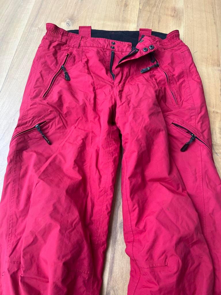 Falcon rode skibroek maat M/L goede staat, Ophalen of Verzenden, Gedragen, Maat 46/48 (XL) of groter, Broek