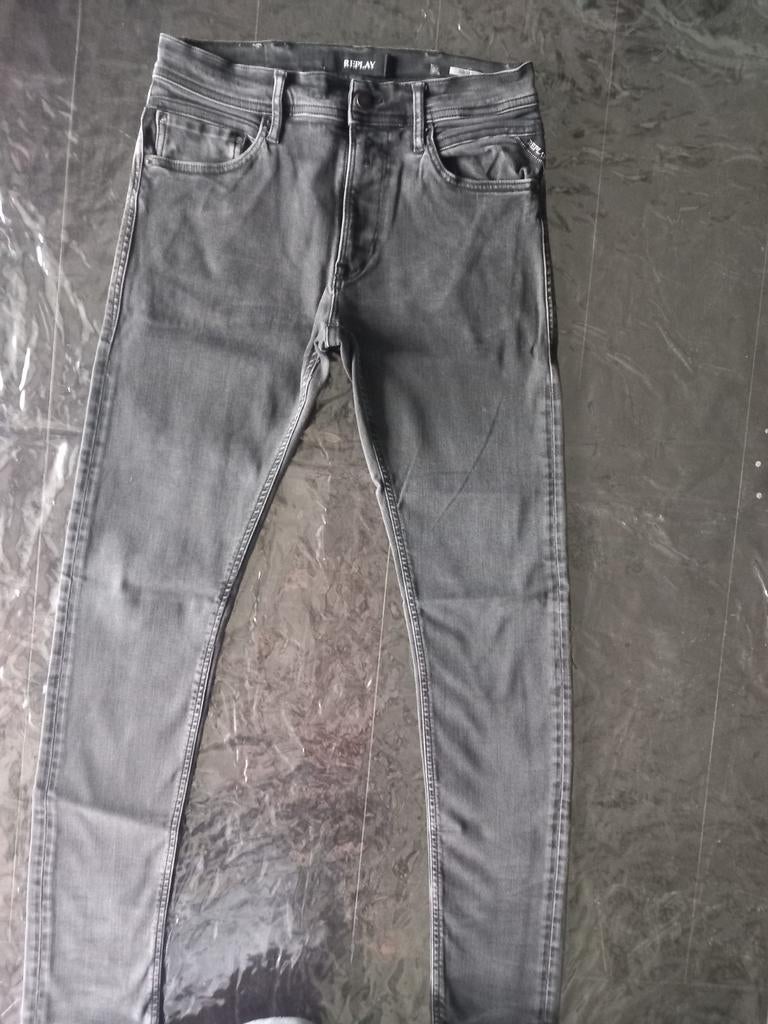REPLAY JONDRILL SLIM SKINNY STRETCH JEANS SIZE 32/32, W32 (confectie 46) of kleiner, Ophalen of Verzenden, Grijs, Gedragen