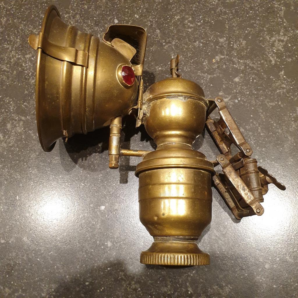 Carbid lamp antieke fietslamp mijnwerkerslamp, Ophalen of Verzenden