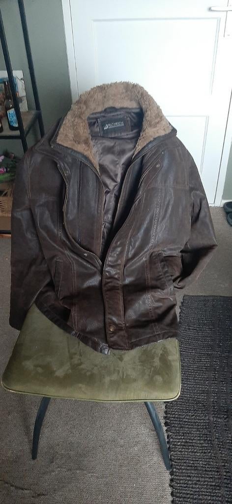 Mooie leren jas, Kleding | Heren, Bruin, Ophalen of Verzenden, Gedragen, Authentic