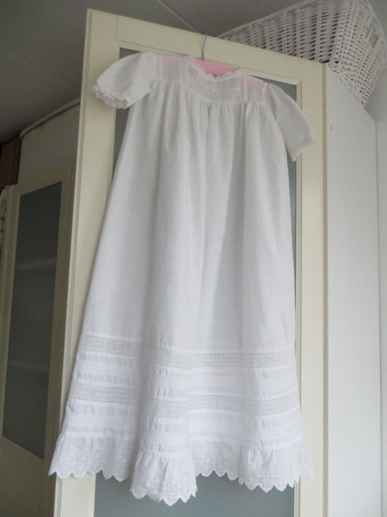 doopjurkje/Doop/Baby/broderie/kant/wit/vintage/katoen, Antiek en Kunst, Antiek | Kleding en Accessoires, Ophalen of Verzenden