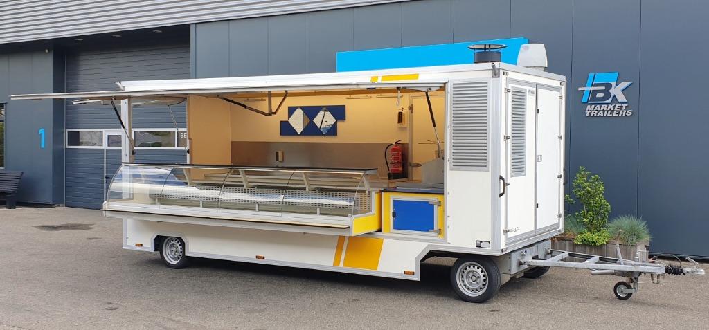Huurwagen voor oliebollen, friet en snacks enz., Ophalen