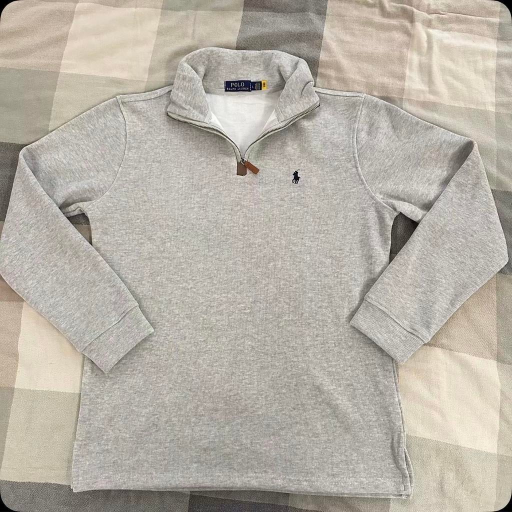 Ralph Lauren Quarter Zip Trui, Ophalen of Verzenden, Zo goed als nieuw, Maat 52/54 (L), Grijs