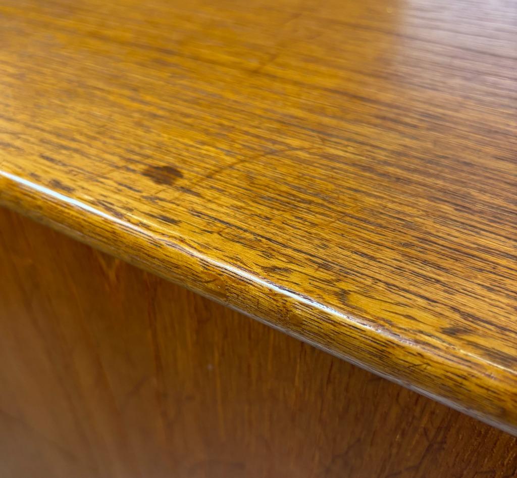 Vintage Dressoir Lowboard Tv Meubel Jaren 60 Teak Fineer, Gebruikt, Vintage, 25 tot 50 cm, Met deur(en)
