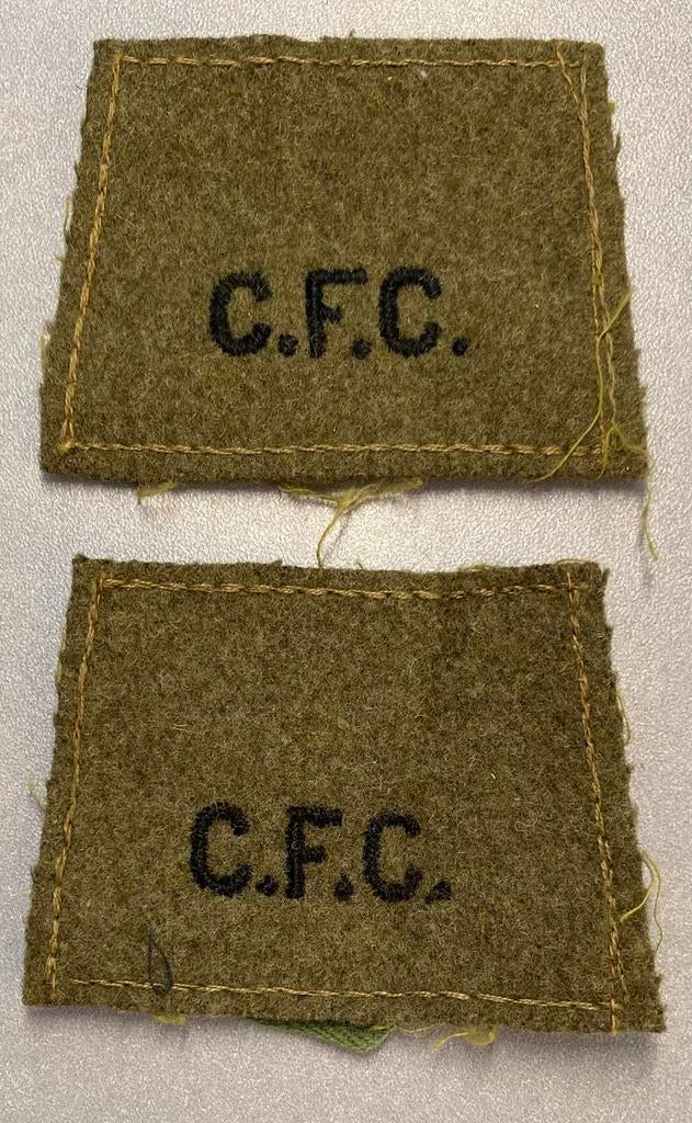 Canadian Forestry Corps patches, Verzamelen, Ophalen of Verzenden, Landmacht, Embleem of Badge