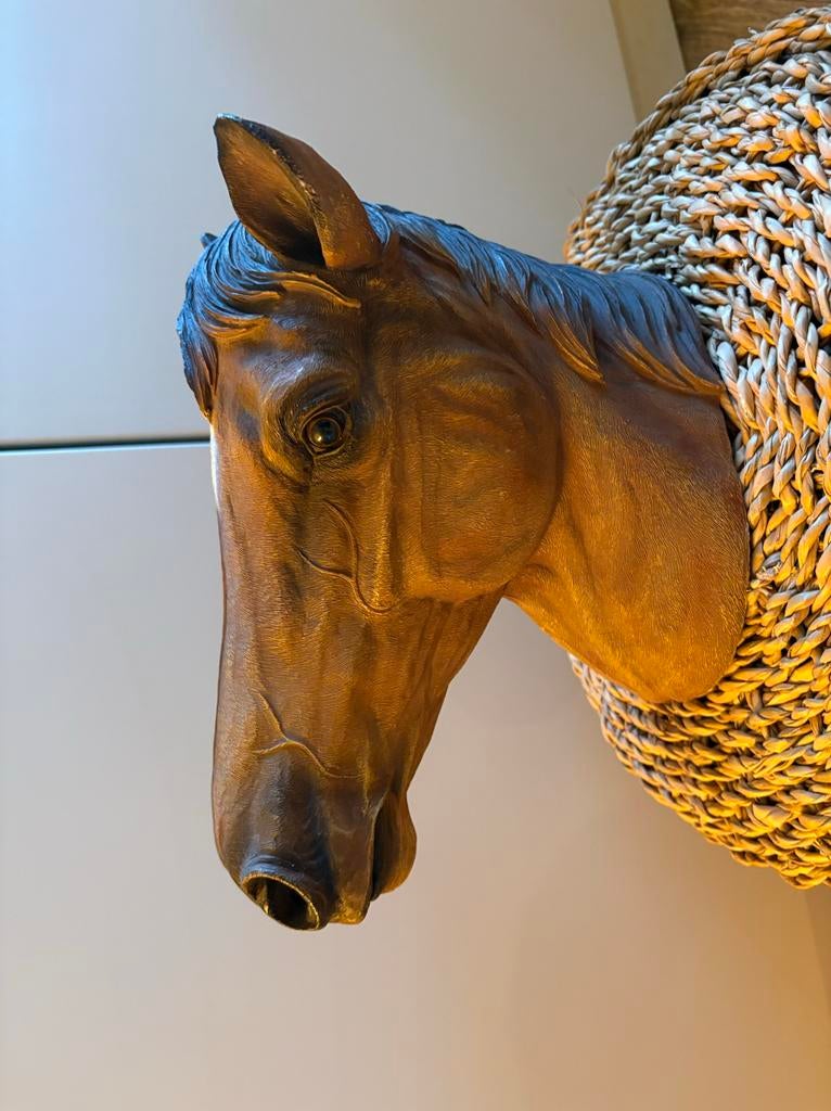 Paardenhoofd Wanddecoratie - Polyhars, Ophalen of Verzenden, Zo goed als nieuw