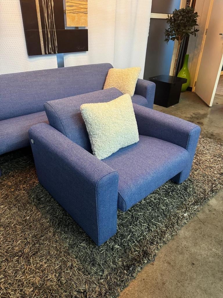 Artifort stoel model c691 wol blauw, Ophalen of Verzenden, Zo goed als nieuw, 75 tot 100 cm
