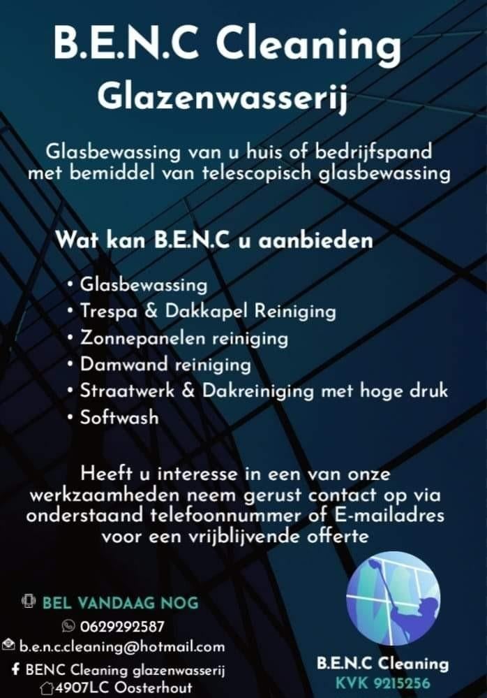 Glazenwasser en gevel dak en terras reiniging