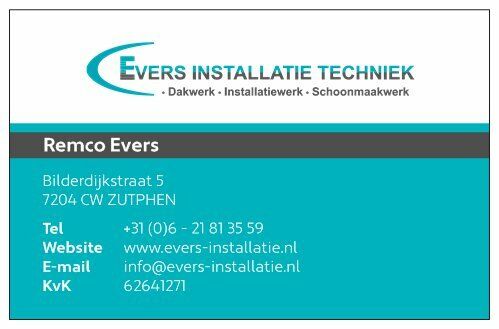 Evers Installatie Techniek, Diensten en Vakmensen, Dakdekkers en Rietdekkers, Bitumineus, Kunststof, Pannen, Overige dakdekking
