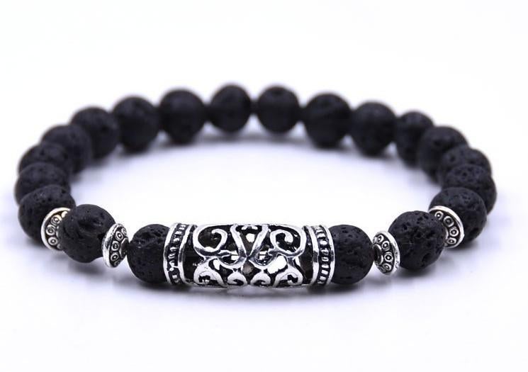 Armband van lava in maat naar wens, Info.adorabeads@gmail.com, Want 18 Hoogvliet, Adorabeads, Zwart
