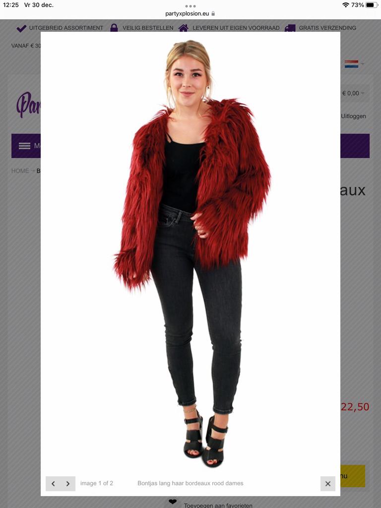 Bontjasje dames met lange haren MAAT 36/38, Ophalen of Verzenden, Zo goed als nieuw, Carnaval