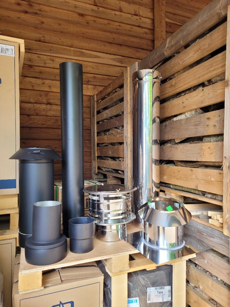 rookkanalen enkelwandig dubbelwandig  materiaal Kachelshuur, Huis en Inrichting, Kachels, Ophalen of Verzenden, Vrijstaand, Hout