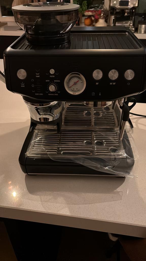 Sage Barista express Impress black ,garantie en btw factuur, Witgoed en Apparatuur, Koffiezetapparaten, Verzenden, Zo goed als nieuw