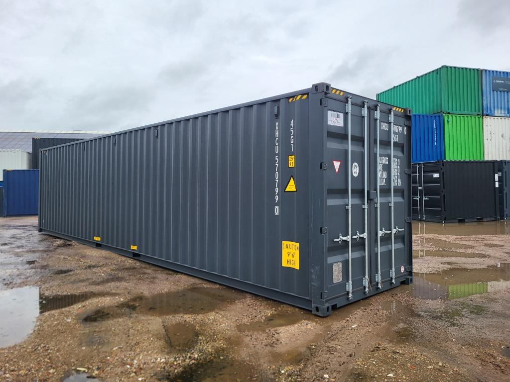 40FT HighCube zeecontainer antraciet, 12 meter, Ophalen of Verzenden