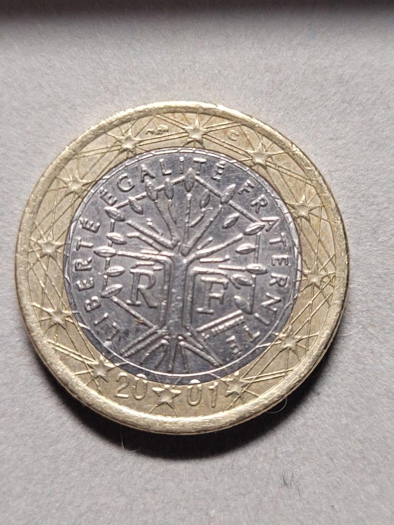 1 euro France 2001 error coin, Postzegels en Munten, Munten | Europa | Euromunten, Ophalen of Verzenden, Frankrijk, 1 euro