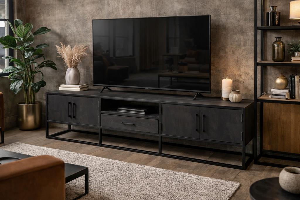 Denver TV meubel 240cm showmodel, Ophalen, Industrieweg 25, Rj, Zo goed als nieuw