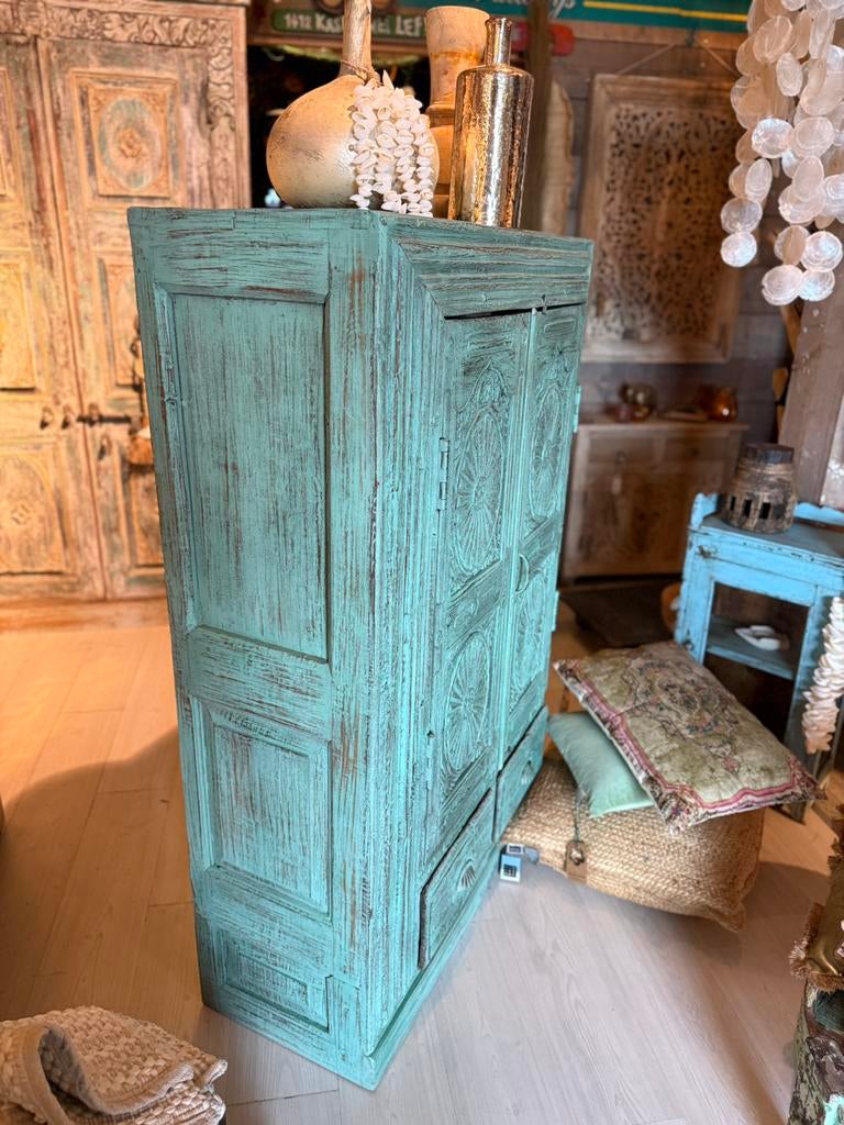 Prachtige India/Ibiza style kast, Huis en Inrichting, Kasten | Overige, Ophalen of Verzenden