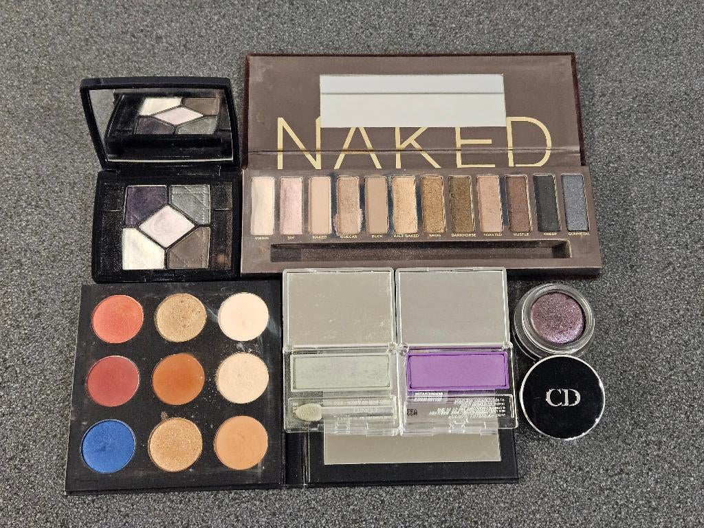Diverse gebruikte oogschaduws van o.a. Dior, Urban Decay, Gebruikt, Ophalen of Verzenden, Nvt, Make-up