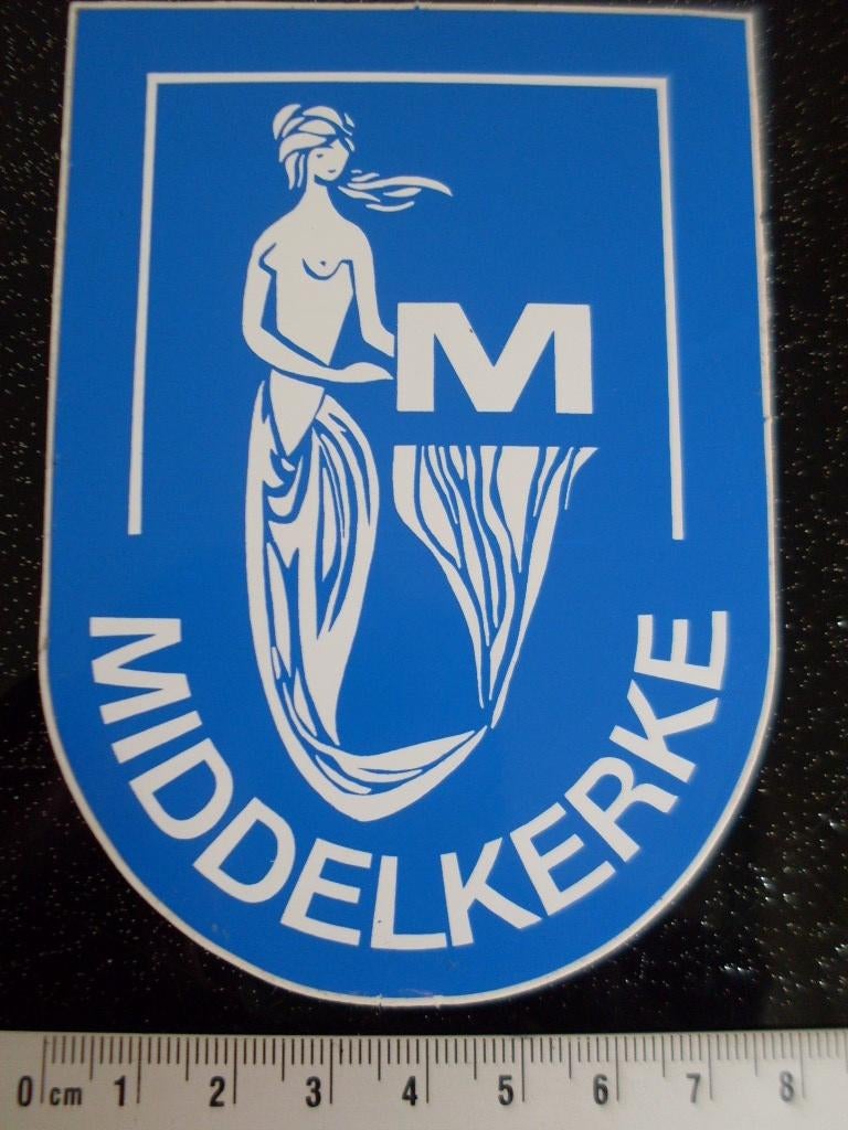 sticker middelkerke loog wapen embleem plaats gemeente, Verzenden, Zo goed als nieuw, Overige typen
