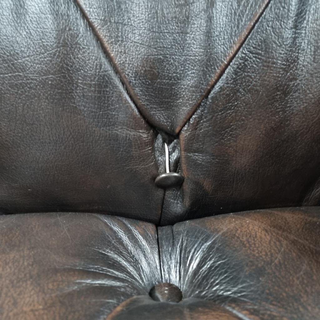 Chesterfield 3+2 bankstel geleefd + BEZORGING GRATIS, Huis en Inrichting, Banken | Bankstellen, Gebruikt, ., Chesterfield, 75 tot 100 cm