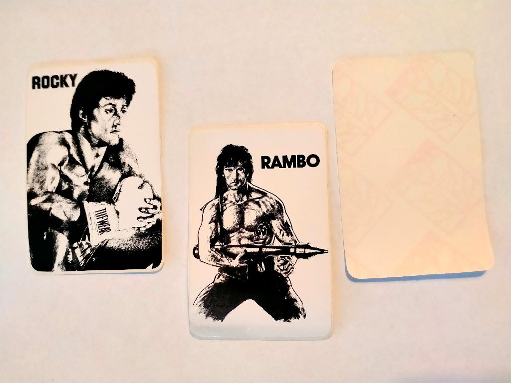 Rambo Rocky Sylvester Stallone vintage sticker film tv serie, Verzamelen, Ophalen of Verzenden, Zo goed als nieuw, Overige typen