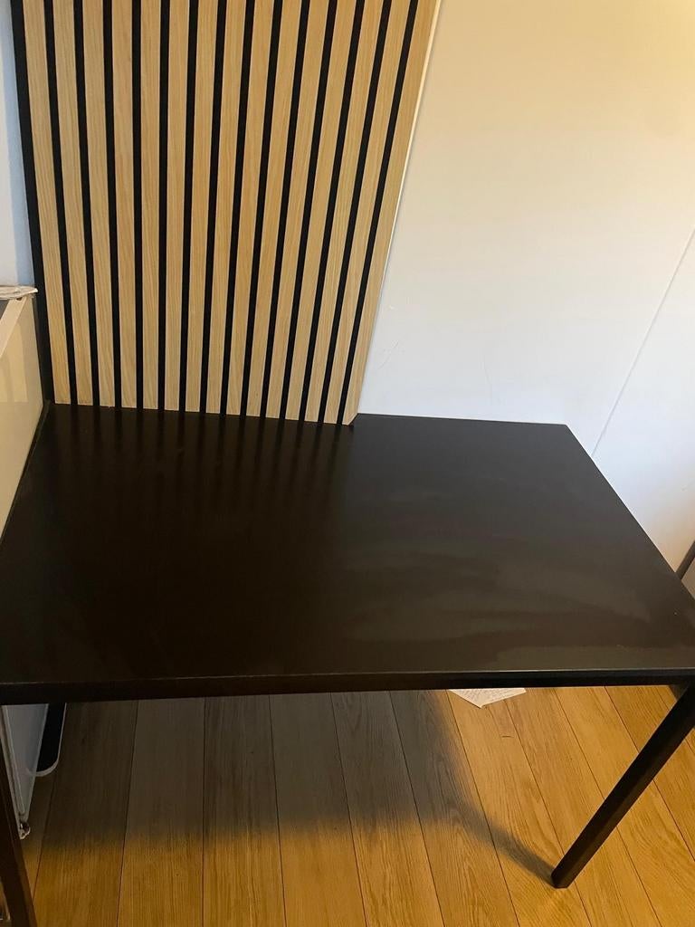 Zwarte Ikea tafel Tarendo., Ophalen, Gebruikt, 100 tot 150 cm, 50 tot 100 cm