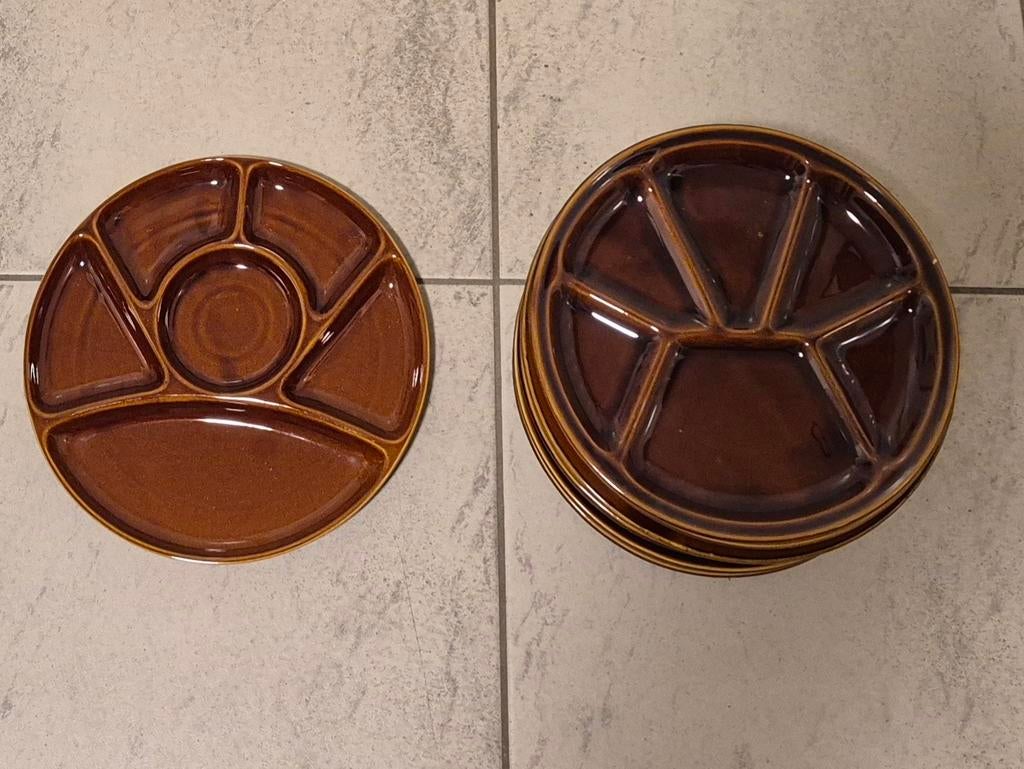 Vintage fonduebord retrostijl jaren 70, Antiek en Kunst, Ophalen of Verzenden